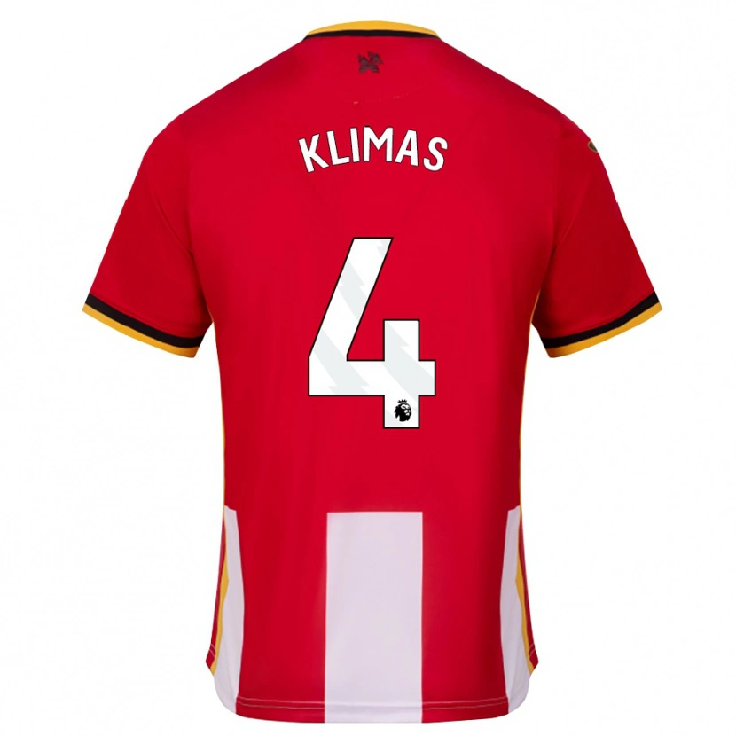 Danxen Pánské Matas Klimas #4 Žlutá Černá Červená Domů Hráčské Dresy 2026/27 Dres