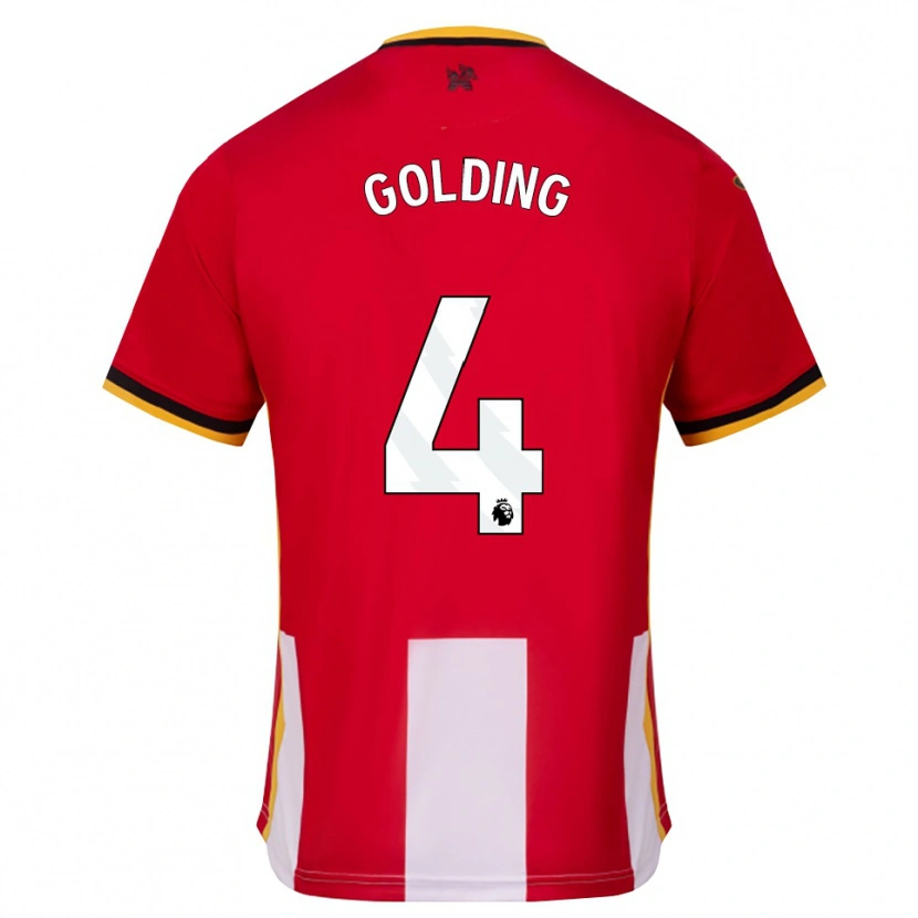 Danxen Pánské Aidan Golding #4 Žlutá Černá Červená Domů Hráčské Dresy 2026/27 Dres