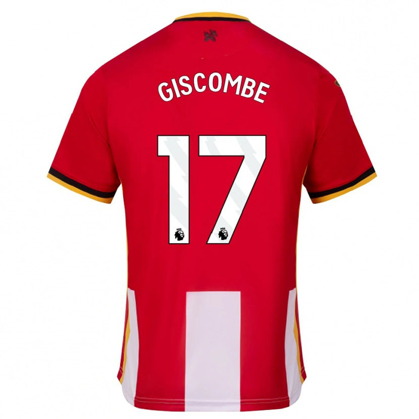Danxen Pánské Naeem Giscombe #17 Žlutá Černá Červená Domů Hráčské Dresy 2026/27 Dres