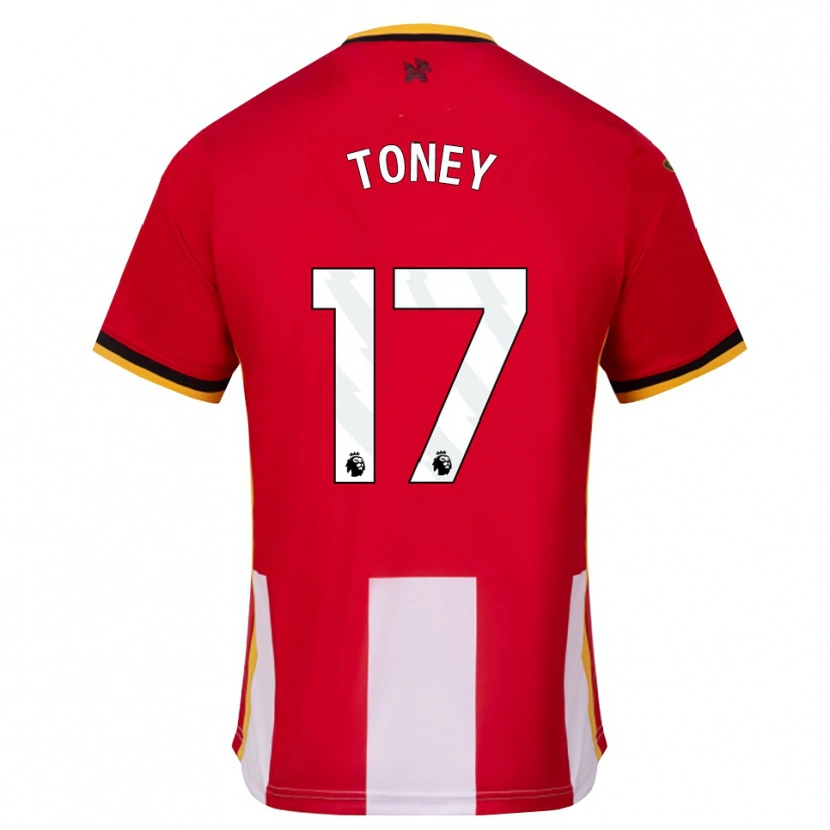 Danxen Pánské Ivan Toney #17 Žlutá Černá Červená Domů Hráčské Dresy 2026/27 Dres