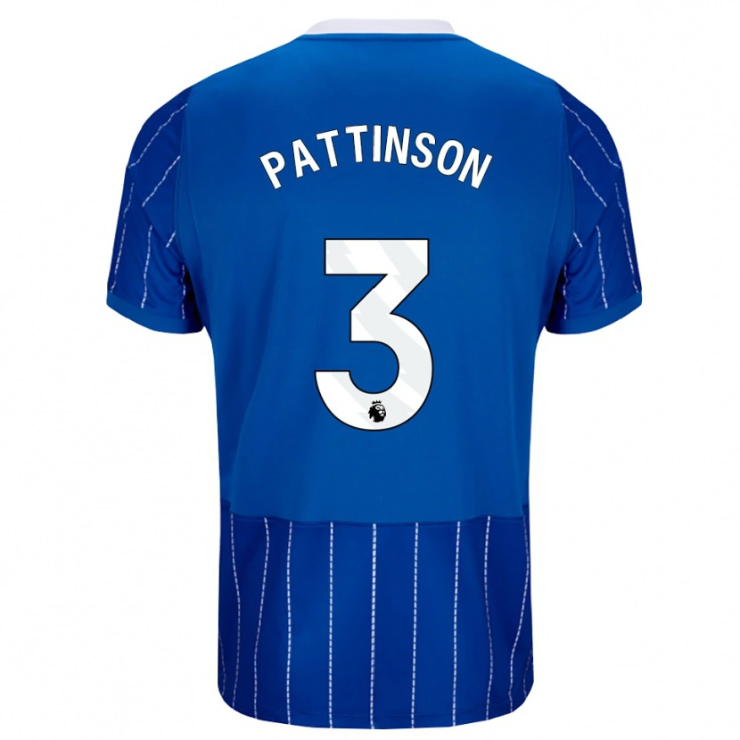 Danxen Pánské Poppy Pattinson #3 Středně Modrá Bílá Domů Hráčské Dresy 2026/27 Dres