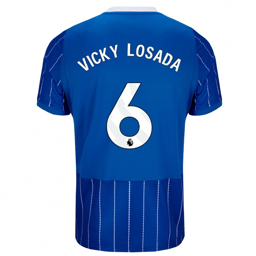 Danxen Pánské María Victoria Losada Gómez #6 Středně Modrá Bílá Domů Hráčské Dresy 2026/27 Dres