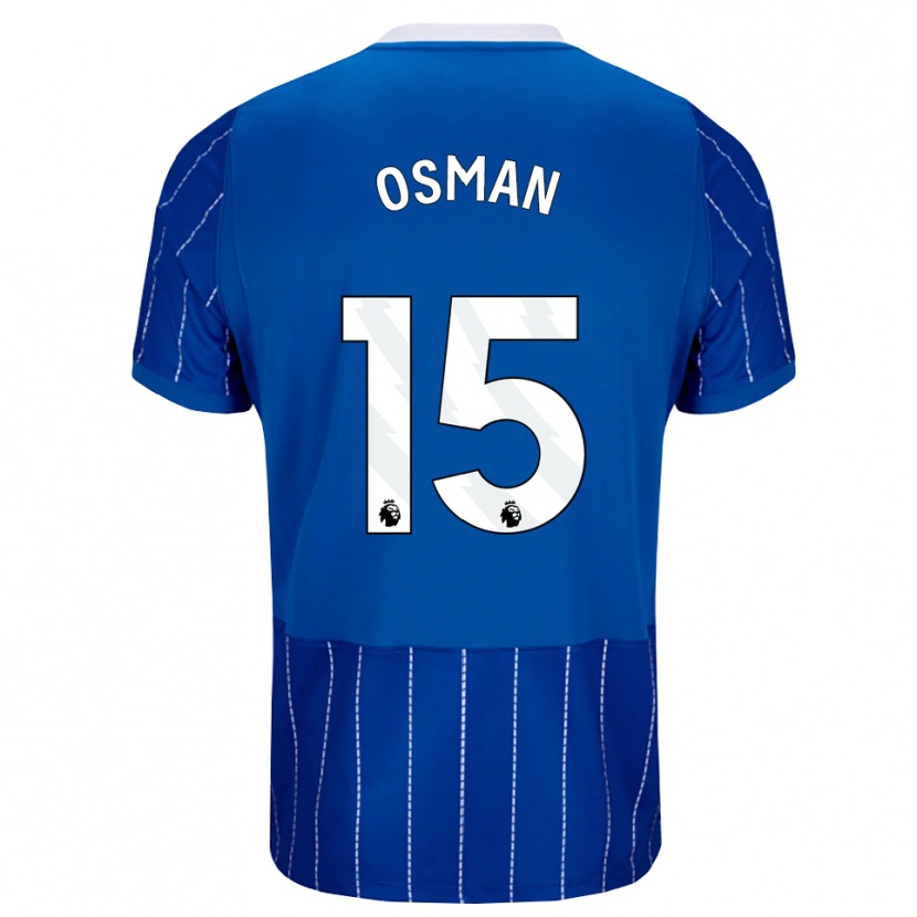 Danxen Pánské Ibrahim Osman #15 Středně Modrá Bílá Domů Hráčské Dresy 2026/27 Dres