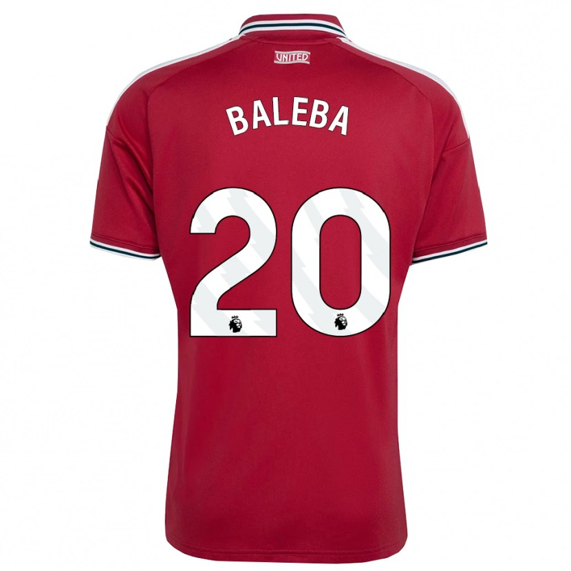Danxen Pánské Carlos Baleba #20 Červená Žlutá Bílá Domů Hráčské Dresy 2026/27 Dres