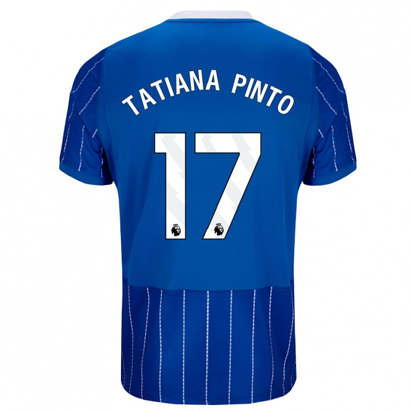 Danxen Pánské Tatiana Vanessa Ferreira Pinto #17 Středně Modrá Bílá Domů Hráčské Dresy 2026/27 Dres