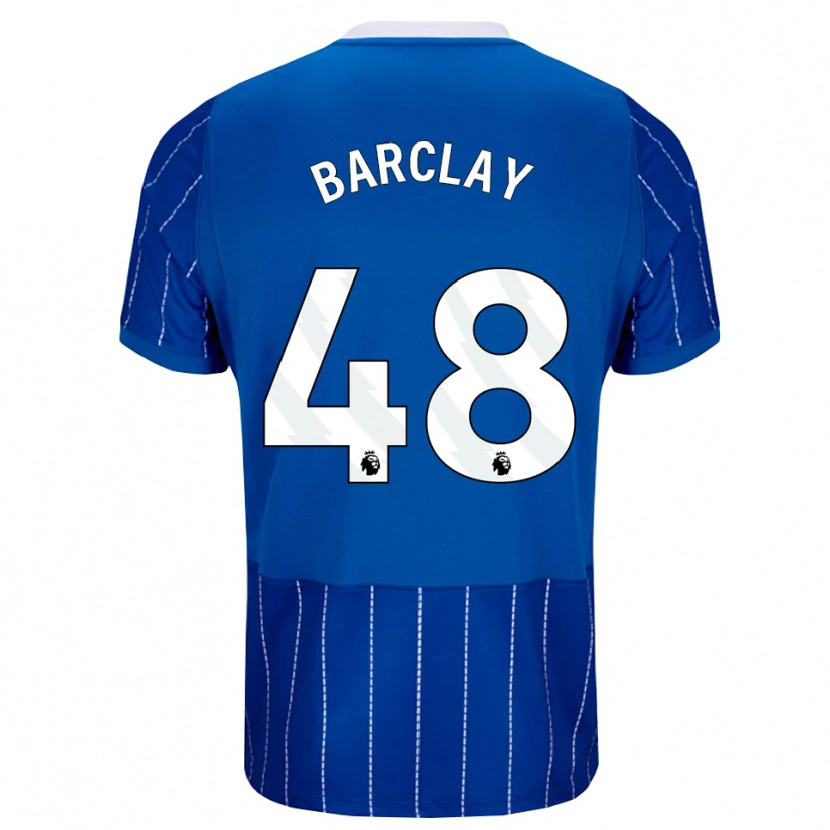 Danxen Pánské Ben Barclay #48 Středně Modrá Bílá Domů Hráčské Dresy 2026/27 Dres