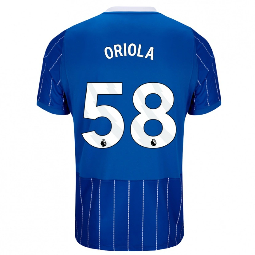 Danxen Pánské Nehemiah Oriola #58 Středně Modrá Bílá Domů Hráčské Dresy 2026/27 Dres