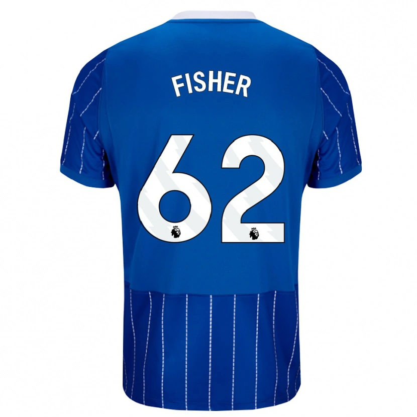 Danxen Pánské Hugo Fisher #62 Středně Modrá Bílá Domů Hráčské Dresy 2026/27 Dres