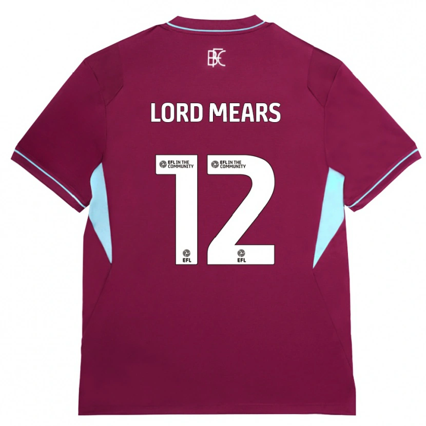 Danxen Pánské Rhema Lord-Mears #12 Vínově Červená Zelená Domů Hráčské Dresy 2026/27 Dres