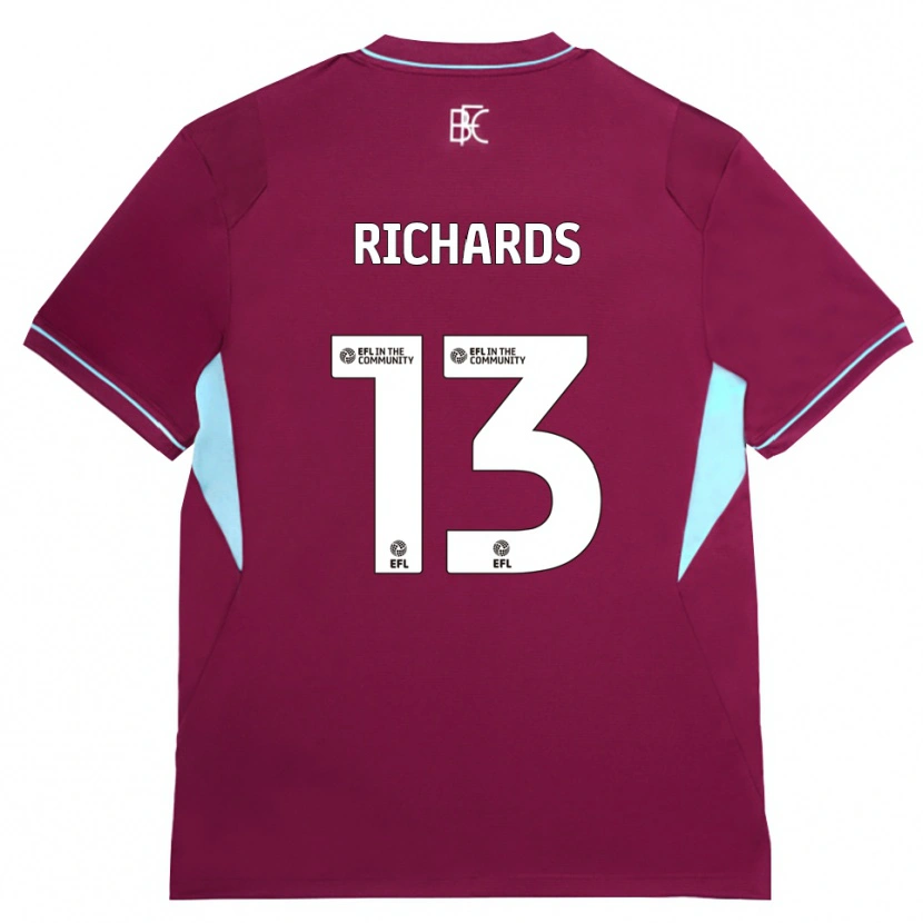 Danxen Pánské Jade Richards #13 Vínově Červená Zelená Domů Hráčské Dresy 2026/27 Dres