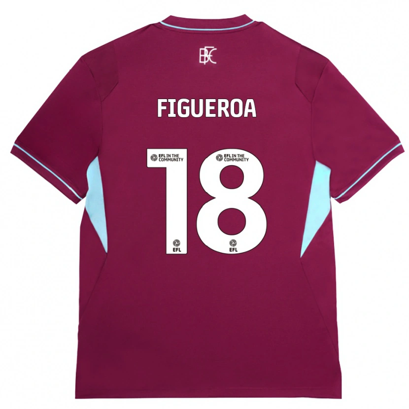 Danxen Pánské Keyvan Figueroa #18 Vínově Červená Zelená Domů Hráčské Dresy 2026/27 Dres