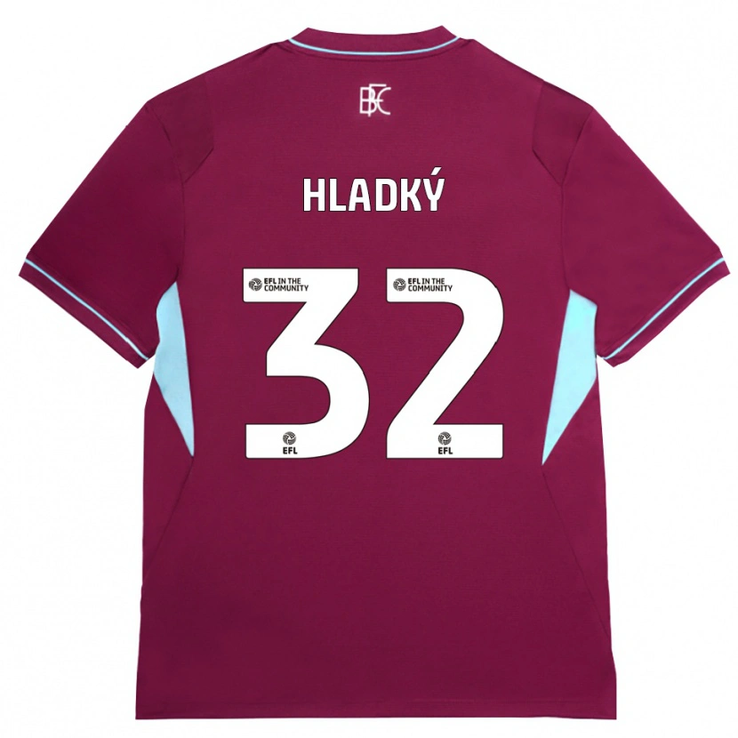 Danxen Pánské Vaclav Hladky #32 Vínově Červená Zelená Domů Hráčské Dresy 2026/27 Dres