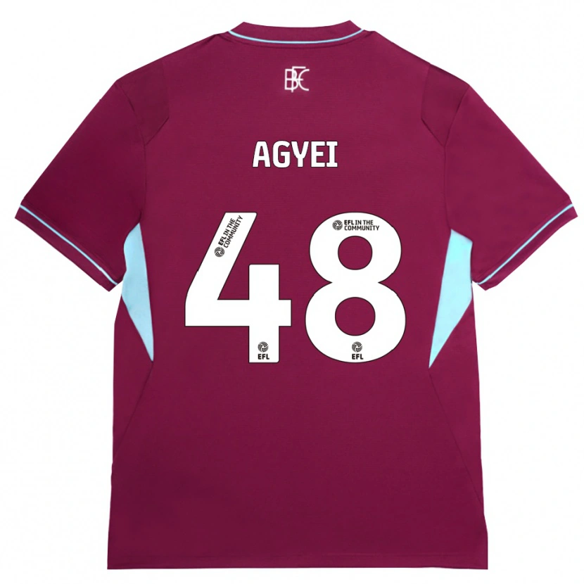 Danxen Pánské Enock Agyei #48 Vínově Červená Zelená Domů Hráčské Dresy 2026/27 Dres