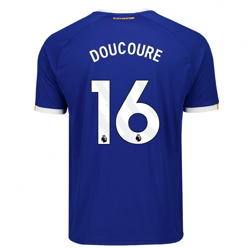 Danxen Pánské Abdoulaye Doucoure #16 Modrá Bílá Žlutá Domů Hráčské Dresy 2026/27 Dres
