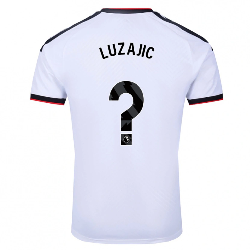 Danxen Pánské Stefan Luzajic #0 Bílá Černá Červená Domů Hráčské Dresy 2026/27 Dres