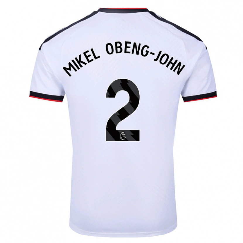 Danxen Pánské Joe Mikel Obeng-John #2 Bílá Černá Červená Domů Hráčské Dresy 2026/27 Dres