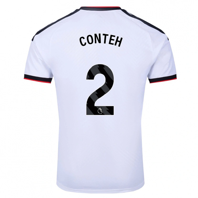Danxen Pánské Daniel Conteh #2 Bílá Černá Červená Domů Hráčské Dresy 2026/27 Dres