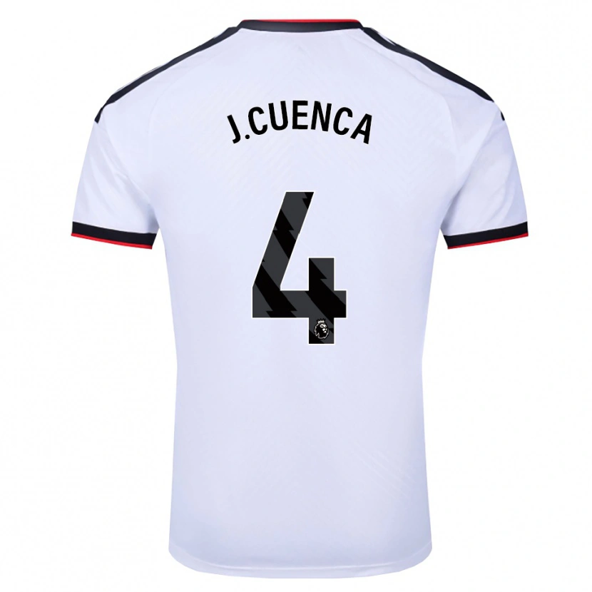 Danxen Pánské Jorge Cuenca #4 Bílá Černá Červená Domů Hráčské Dresy 2026/27 Dres