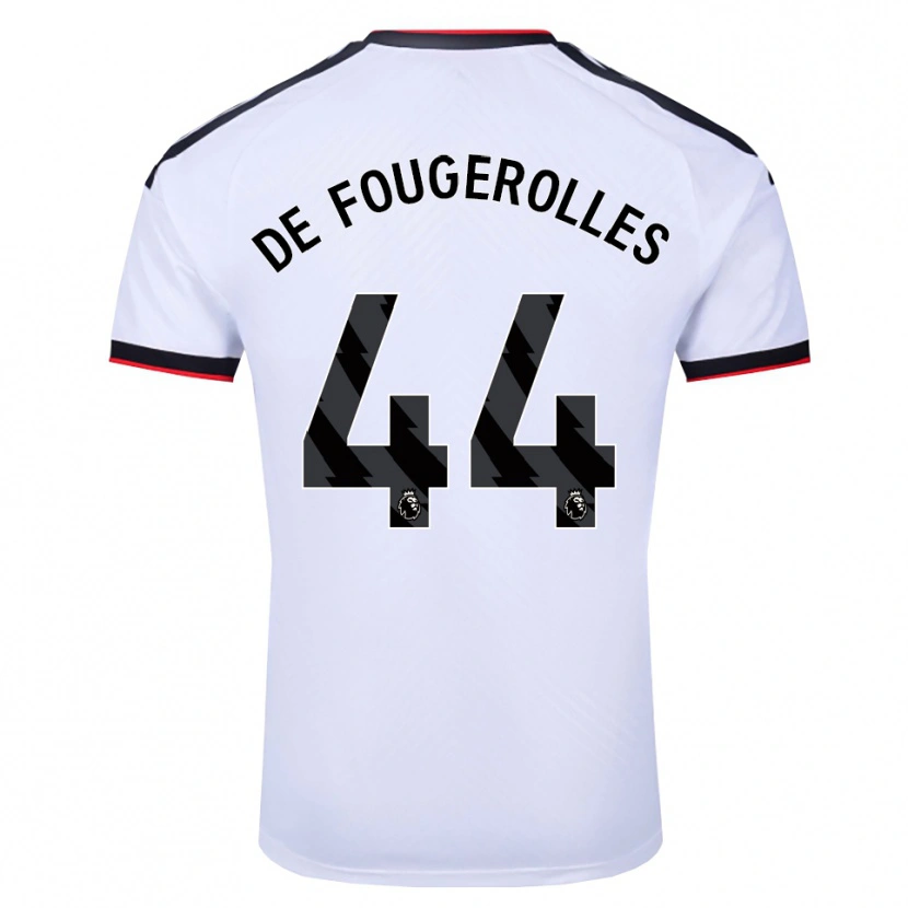 Danxen Pánské Luc De Fougerolles #44 Bílá Černá Červená Domů Hráčské Dresy 2026/27 Dres