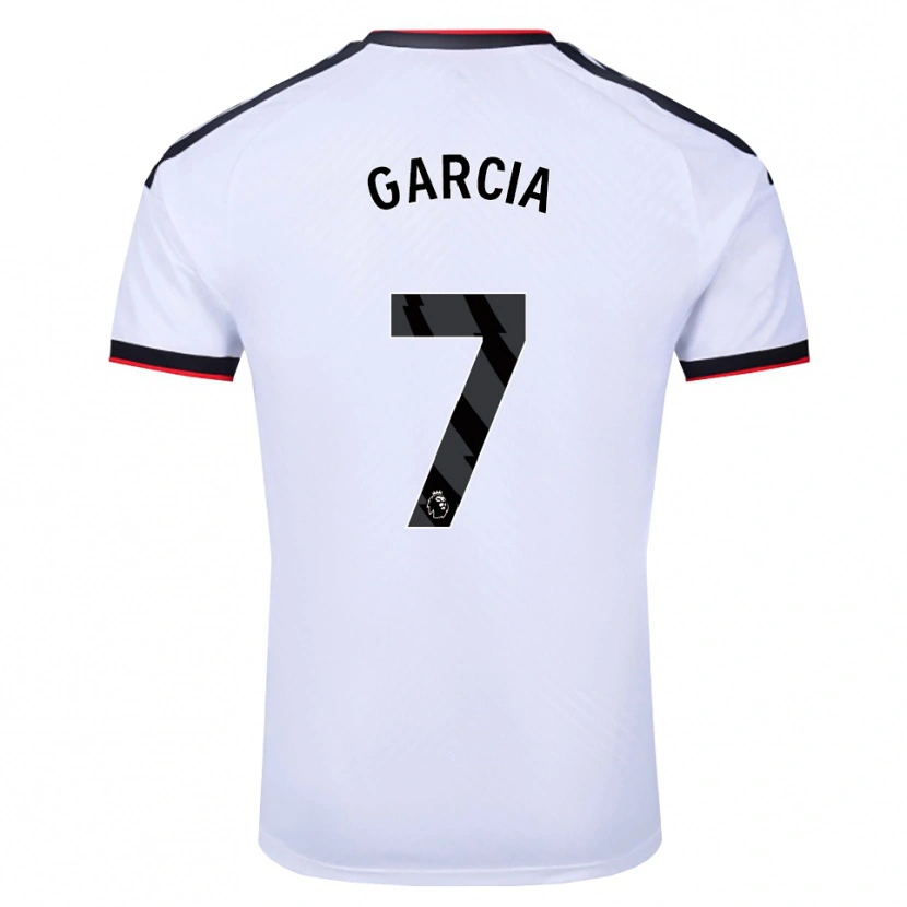 Danxen Pánské Gonzalo García #7 Bílá Černá Červená Domů Hráčské Dresy 2026/27 Dres