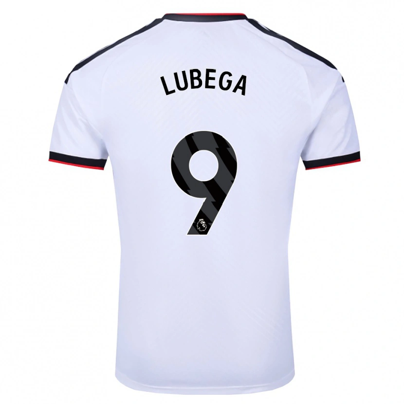 Danxen Pánské Bashil Lubega #9 Bílá Černá Červená Domů Hráčské Dresy 2026/27 Dres
