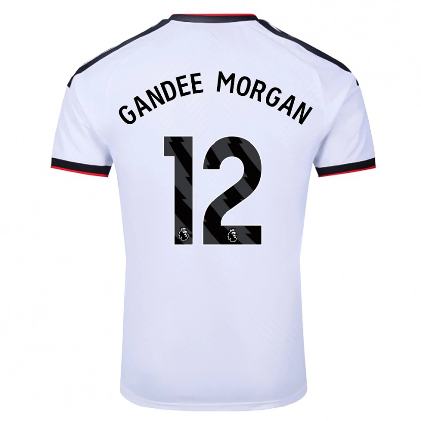 Danxen Pánské Stella Gandee Morgan #12 Bílá Černá Červená Domů Hráčské Dresy 2026/27 Dres