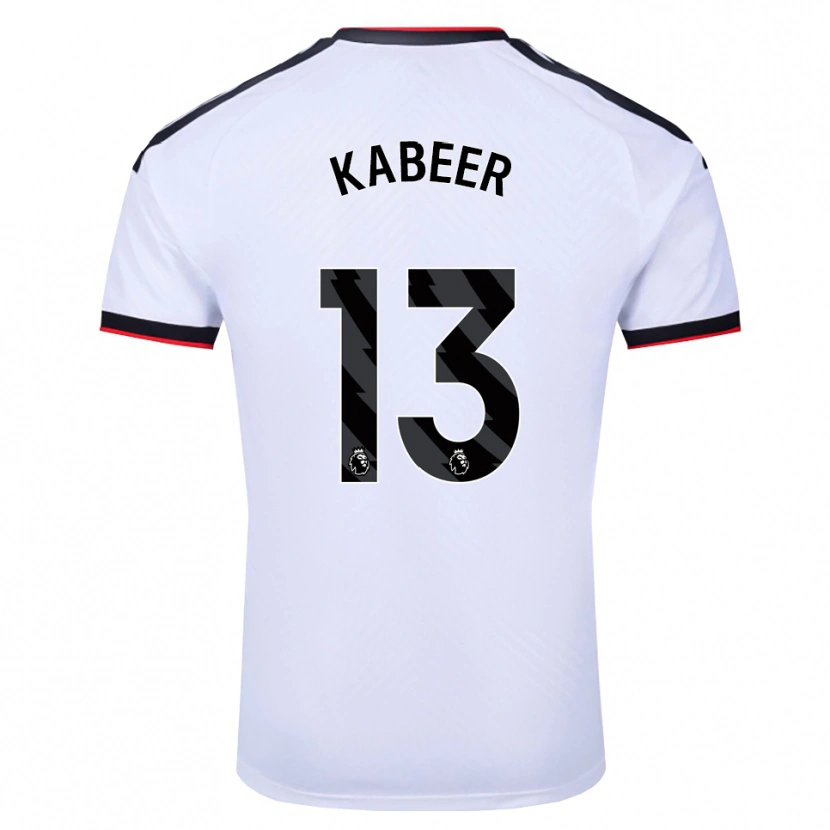 Danxen Pánské Eric Kabeer #13 Bílá Černá Červená Domů Hráčské Dresy 2026/27 Dres
