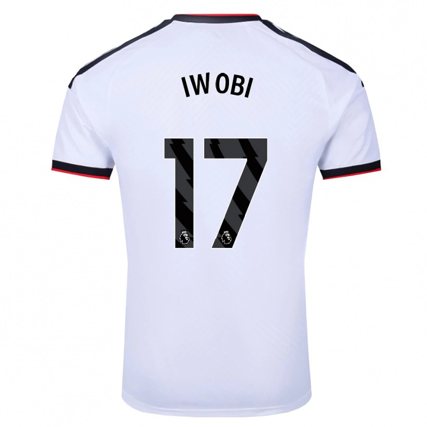Danxen Pánské Alex Iwobi #17 Bílá Černá Červená Domů Hráčské Dresy 2026/27 Dres