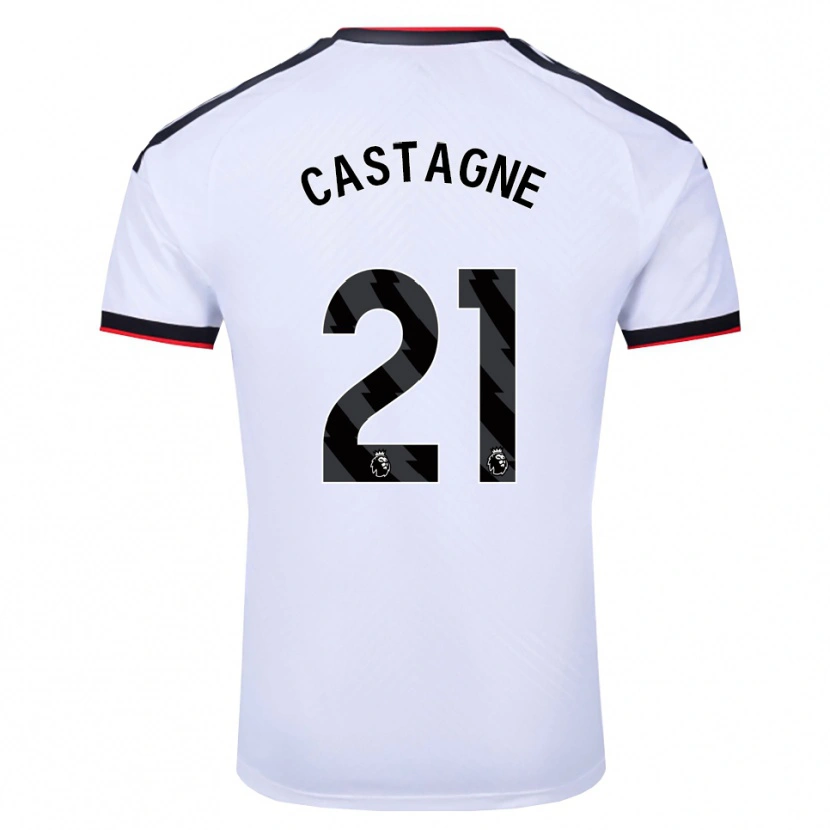 Danxen Pánské Timothy Castagne #21 Bílá Černá Červená Domů Hráčské Dresy 2026/27 Dres