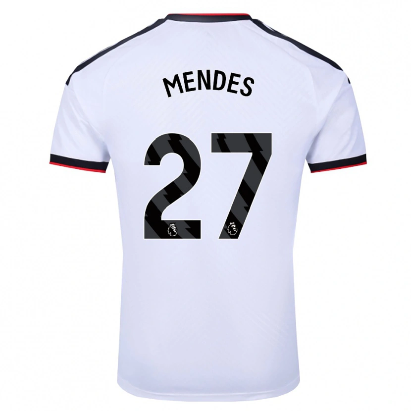 Danxen Pánské Megalie Mendes #27 Bílá Černá Červená Domů Hráčské Dresy 2026/27 Dres