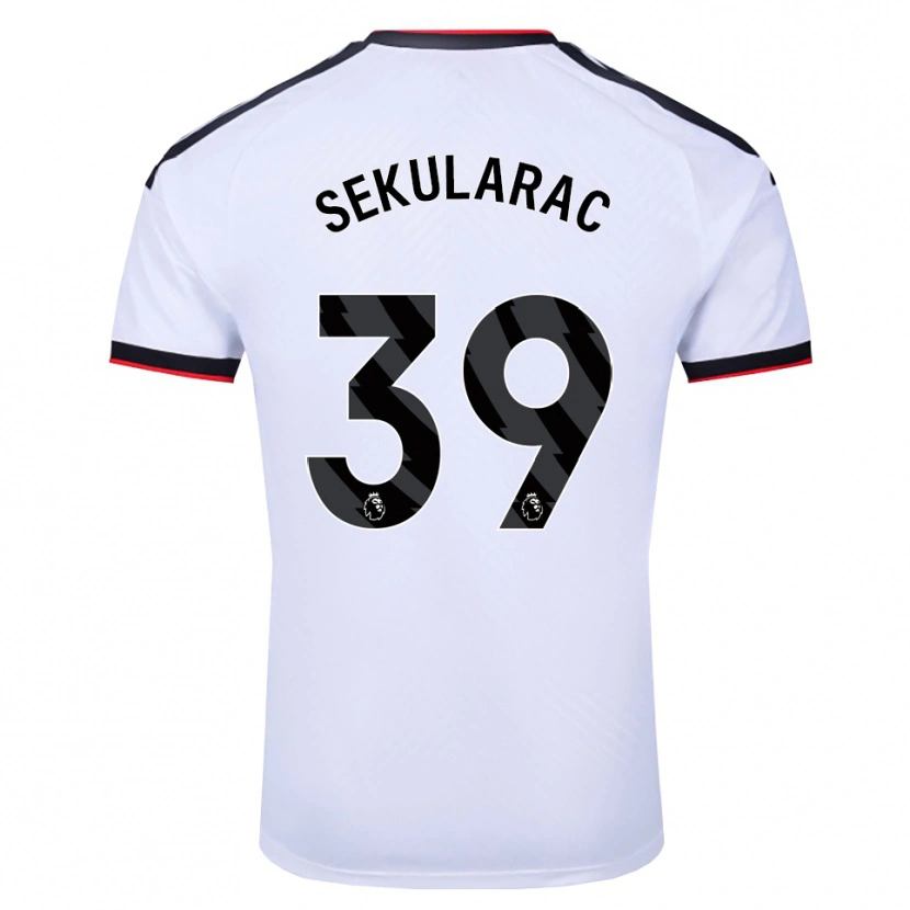 Danxen Pánské Kristian Sekularac #39 Bílá Černá Červená Domů Hráčské Dresy 2026/27 Dres