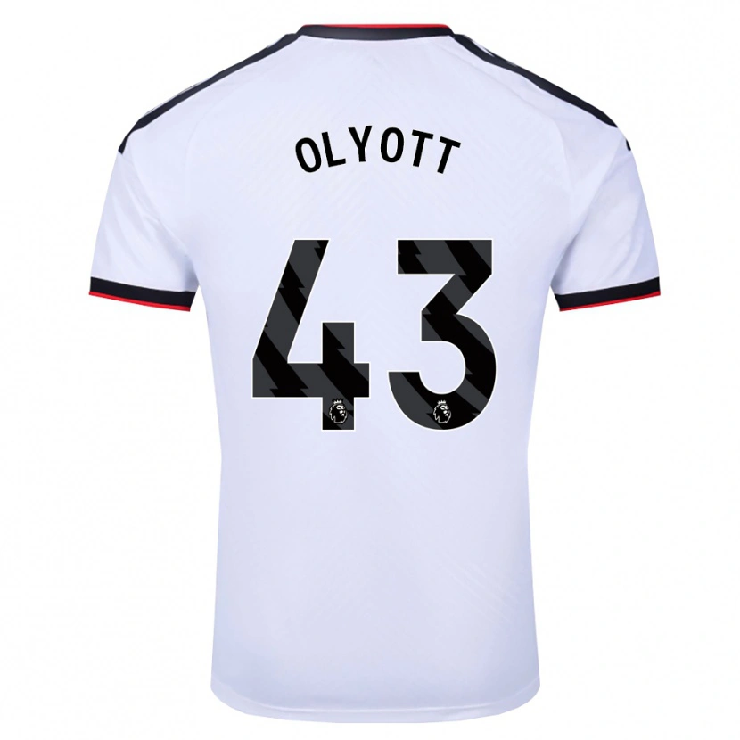 Danxen Pánské Tom Olyott #43 Bílá Černá Červená Domů Hráčské Dresy 2026/27 Dres