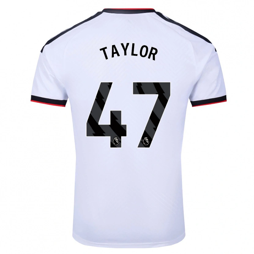 Danxen Pánské Bo Taylor #47 Bílá Černá Červená Domů Hráčské Dresy 2026/27 Dres