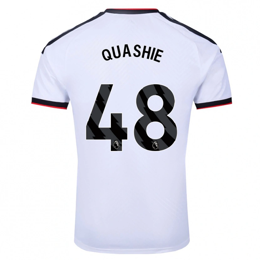Danxen Pánské Jayden Quashie #48 Bílá Černá Červená Domů Hráčské Dresy 2026/27 Dres
