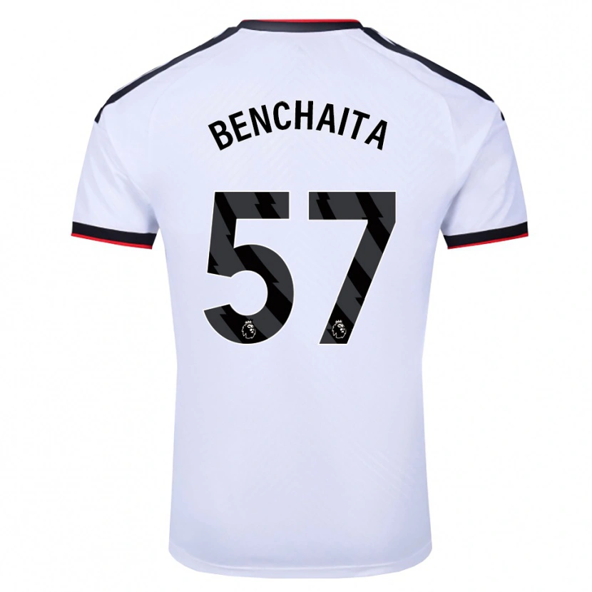 Danxen Pánské Nazim Benchaita #57 Bílá Černá Červená Domů Hráčské Dresy 2026/27 Dres