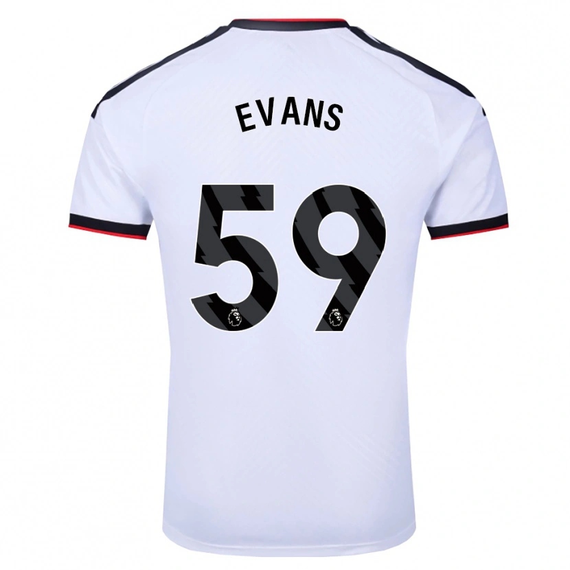 Danxen Pánské Aidan Evans #59 Bílá Černá Červená Domů Hráčské Dresy 2026/27 Dres