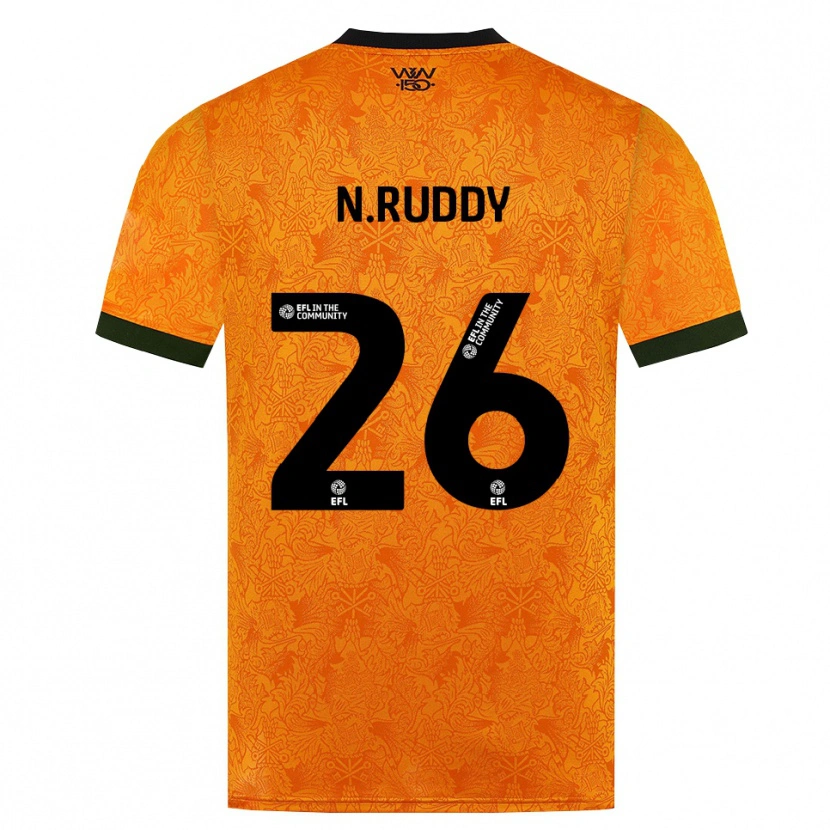 Danxen Pánské John Ruddy #26 Oranžová Černá Domů Hráčské Dresy 2026/27 Dres