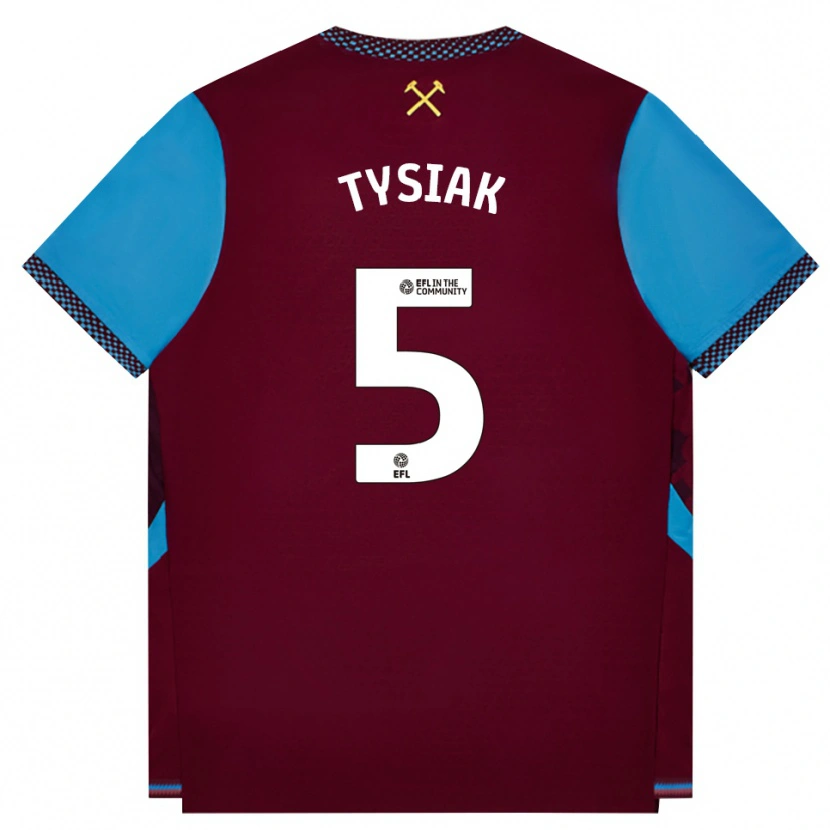 Danxen Pánské Amber Tysiak #5 Vínově Červená Modrá Chodníčková Domů Hráčské Dresy 2026/27 Dres