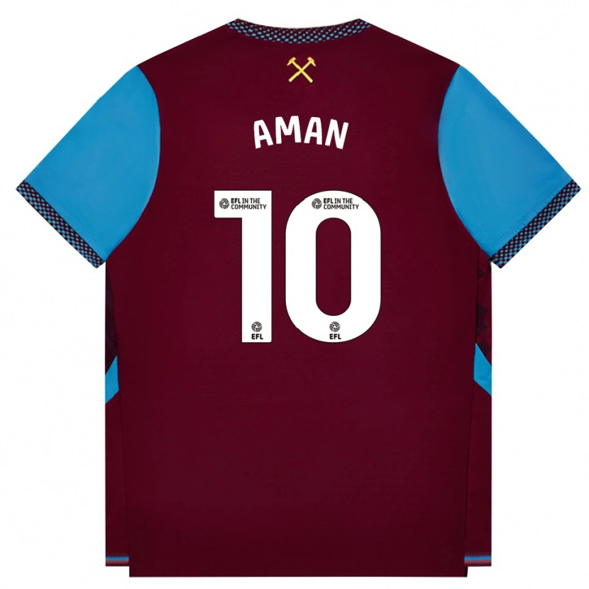Danxen Pánské Abdulkareem Aman #10 Vínově Červená Modrá Chodníčková Domů Hráčské Dresy 2026/27 Dres