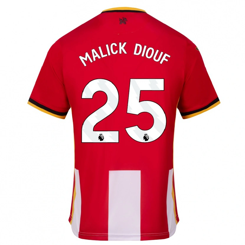 Danxen Pánské El Hadji Malick Diouf #25 Žlutá Černá Červená Domů Hráčské Dresy 2026/27 Dres