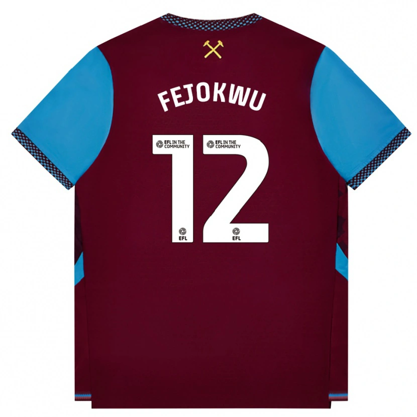 Danxen Pánské Emmanuel Fejokwu #12 Vínově Červená Modrá Chodníčková Domů Hráčské Dresy 2026/27 Dres
