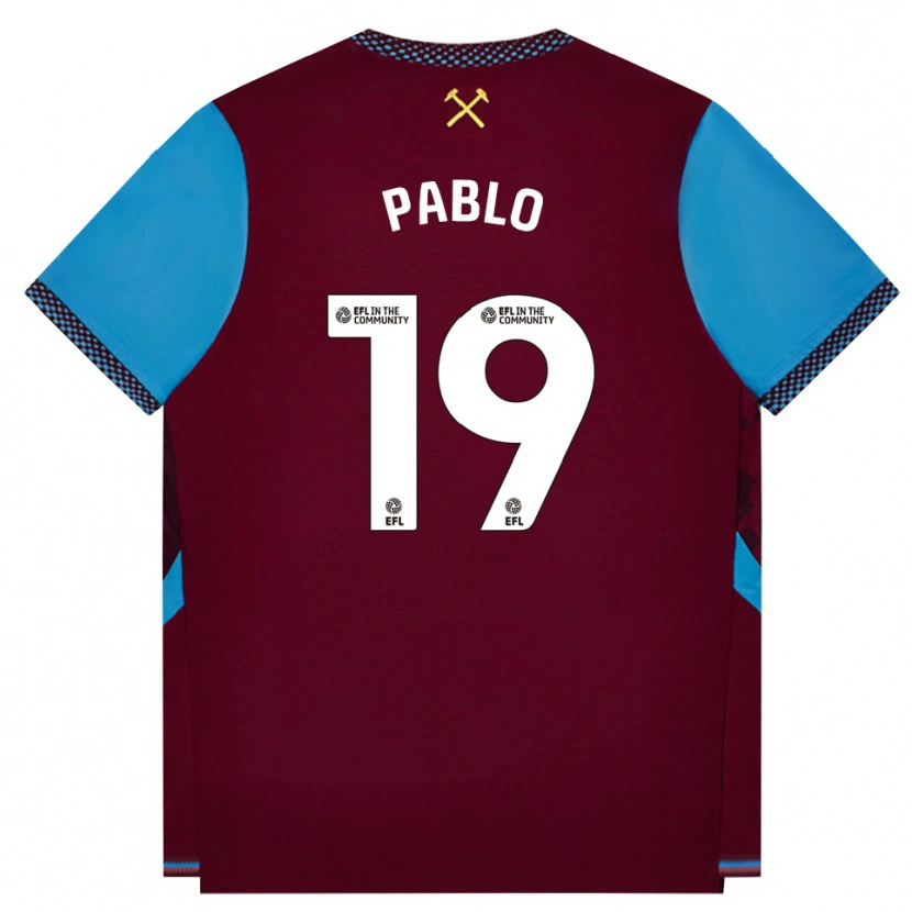 Danxen Pánské Pablo Felipe Pereira De Jesus #19 Vínově Červená Modrá Chodníčková Domů Hráčské Dresy 2026/27 Dres