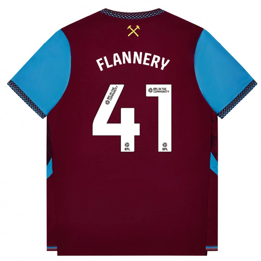 Danxen Pánské Keira Flannery #41 Vínově Červená Modrá Chodníčková Domů Hráčské Dresy 2026/27 Dres
