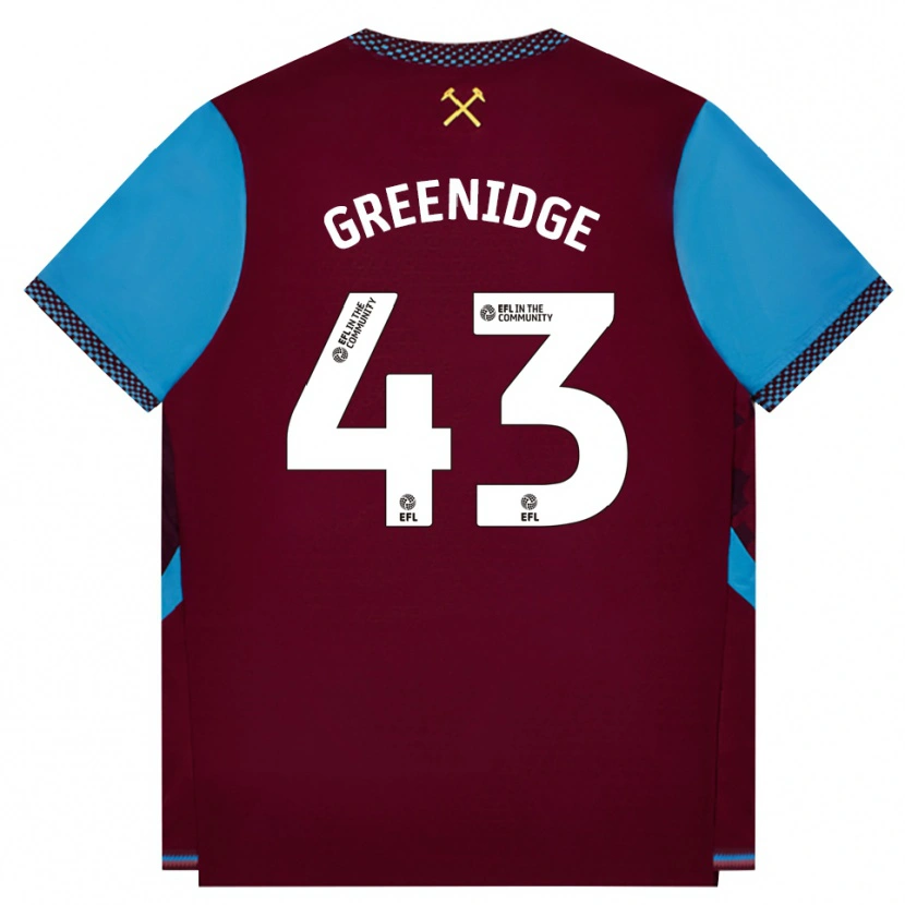 Danxen Pánské Will Greenidge #43 Vínově Červená Modrá Chodníčková Domů Hráčské Dresy 2026/27 Dres