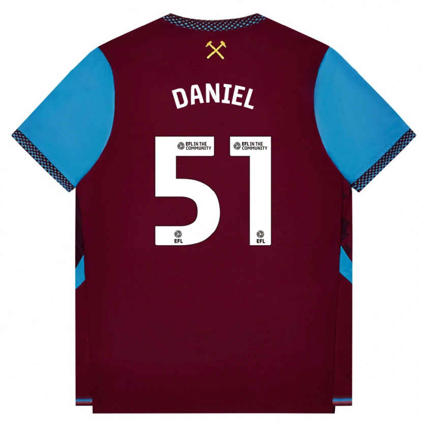 Danxen Pánské Daniel Chesters #51 Vínově Červená Modrá Chodníčková Domů Hráčské Dresy 2026/27 Dres