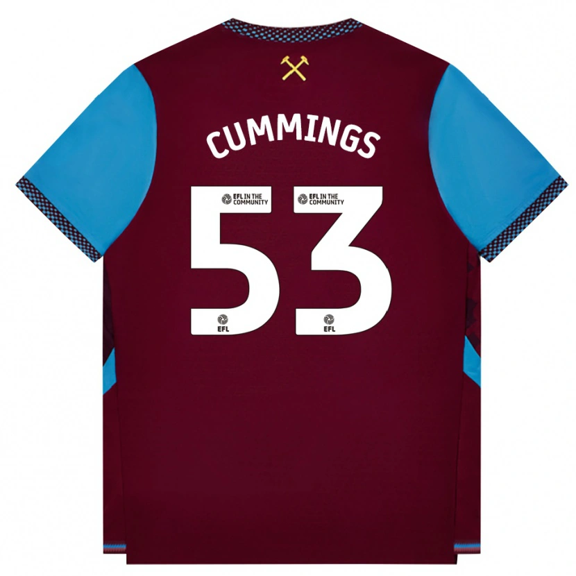 Danxen Pánské Daniel Cummings #53 Vínově Červená Modrá Chodníčková Domů Hráčské Dresy 2026/27 Dres