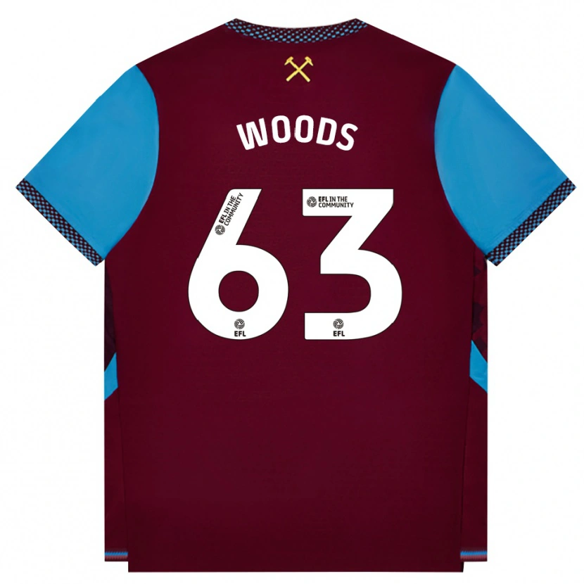Danxen Pánské Archie Woods #63 Vínově Červená Modrá Chodníčková Domů Hráčské Dresy 2026/27 Dres