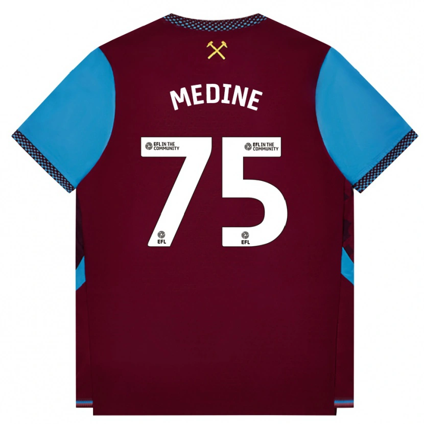 Danxen Pánské Jethro Medine #75 Vínově Červená Modrá Chodníčková Domů Hráčské Dresy 2026/27 Dres