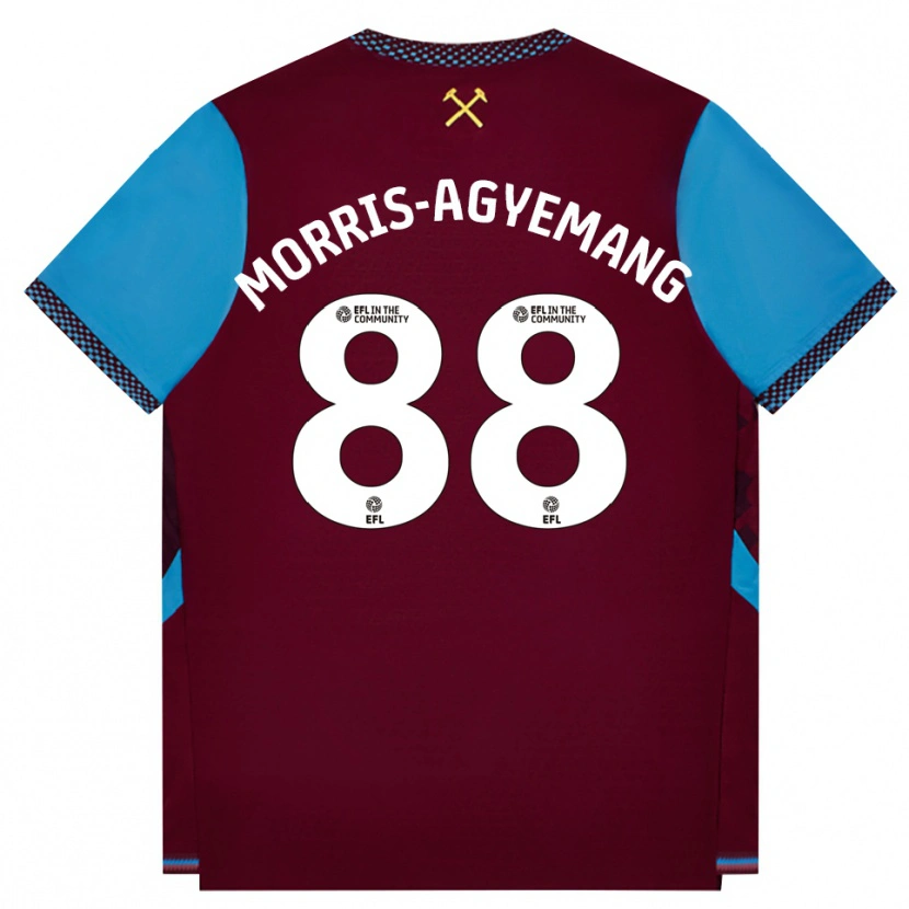 Danxen Pánské Reggie Morris-Agyemang #88 Vínově Červená Modrá Chodníčková Domů Hráčské Dresy 2026/27 Dres