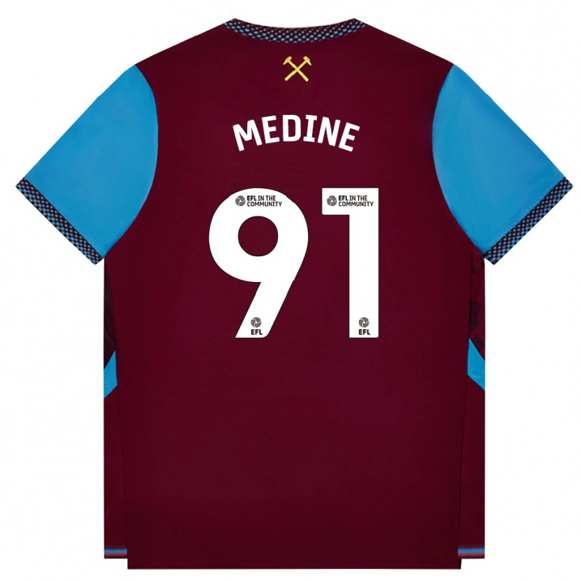 Danxen Pánské Jephthah Medine #91 Vínově Červená Modrá Chodníčková Domů Hráčské Dresy 2026/27 Dres